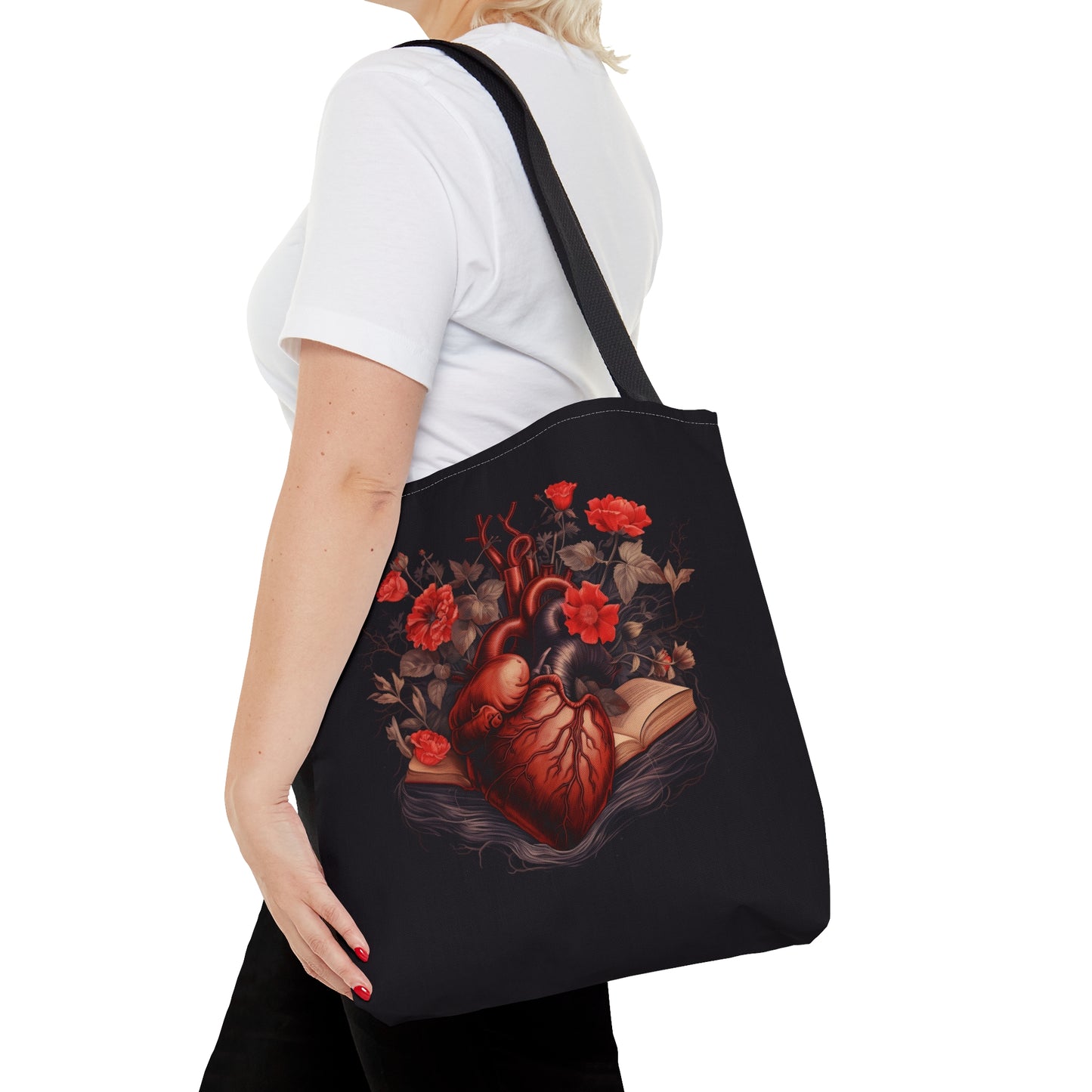 Readers Heart Medium Tote Bag, Book Lovers Tote, Readers Tote, Bookshopping, Bookstore Visits, Romance Readers, Bookish Tote