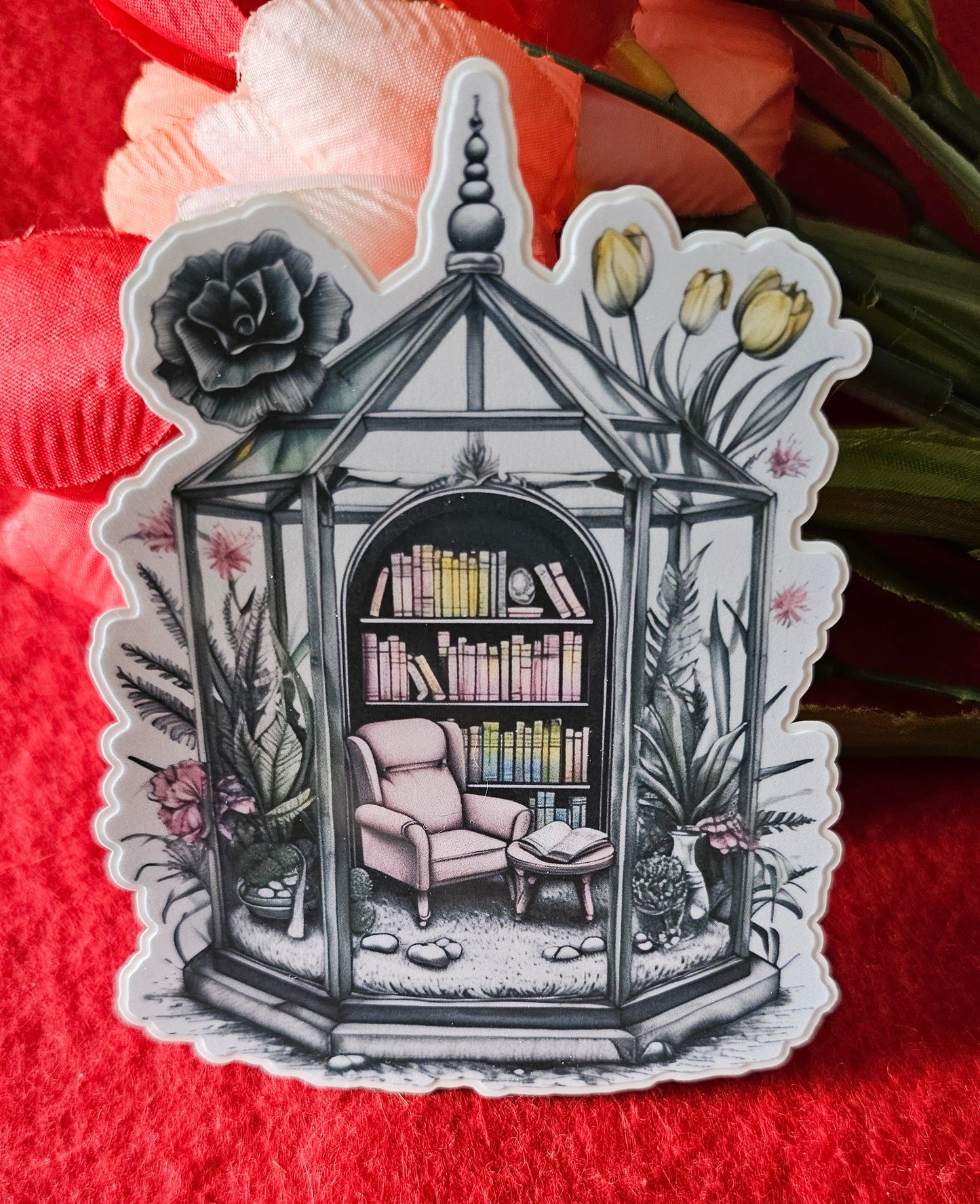 Gothic Library Vinyl Sticker
