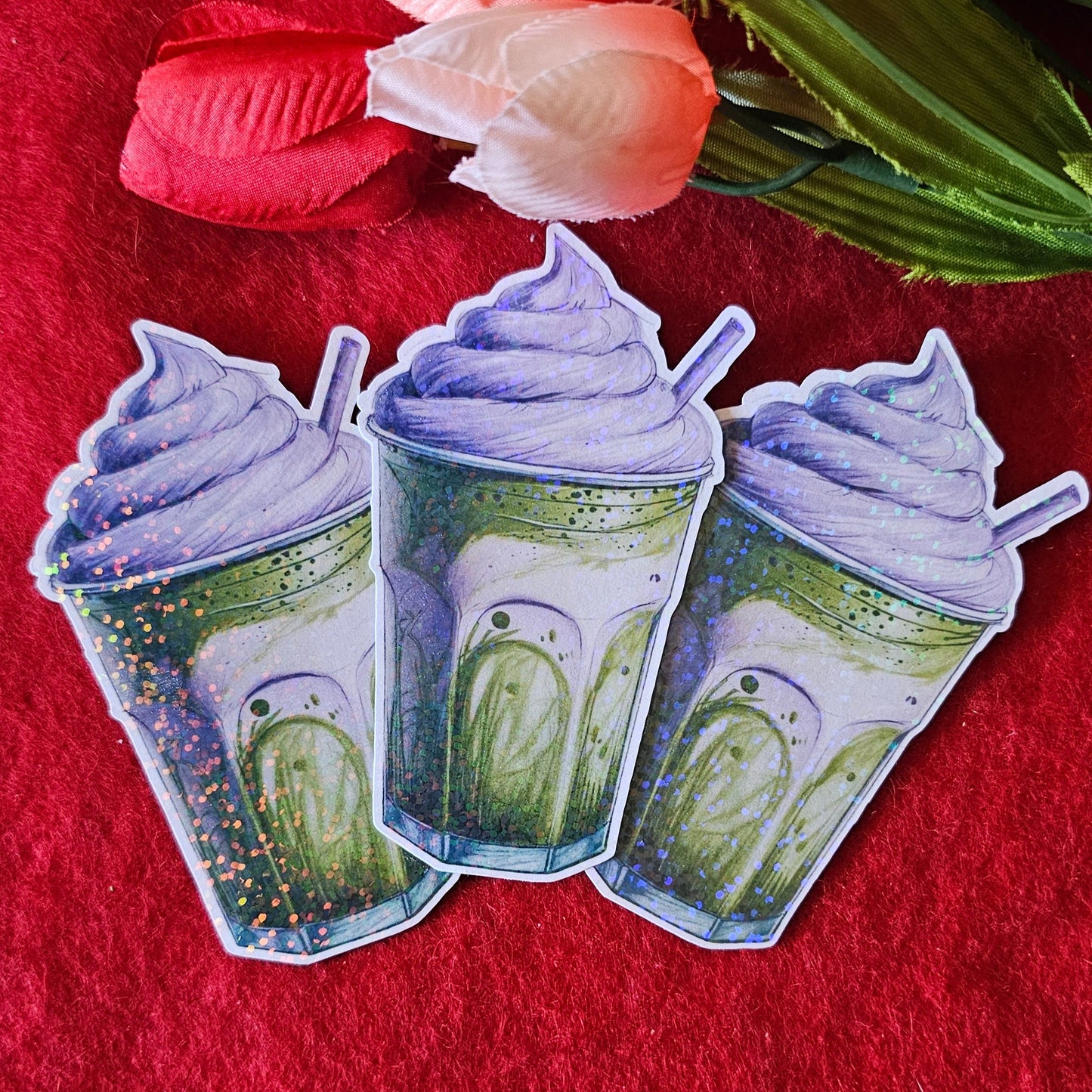 Matcha Frappacino Vinyl Sticker