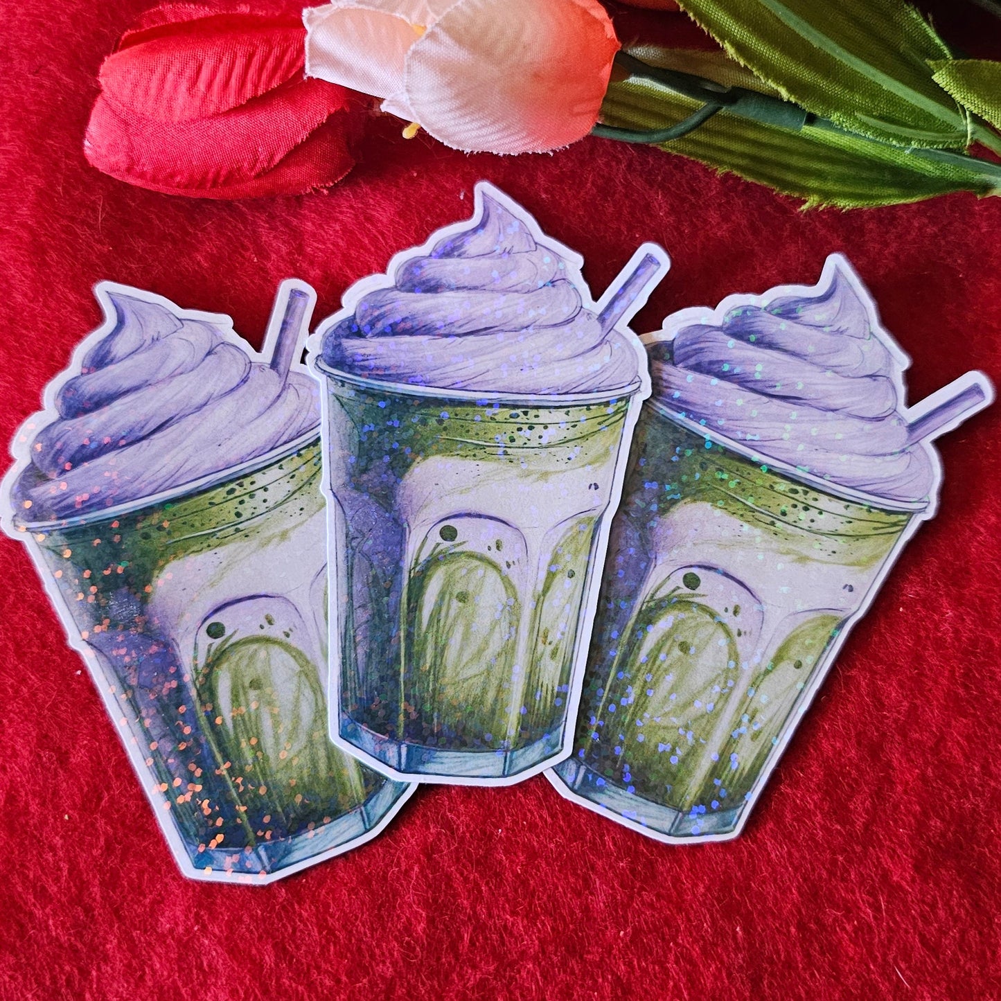 Matcha Frappacino Vinyl Sticker