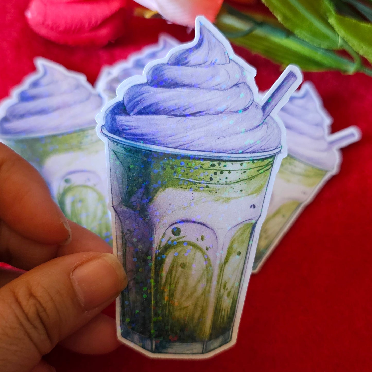 Matcha Frappacino Vinyl Sticker