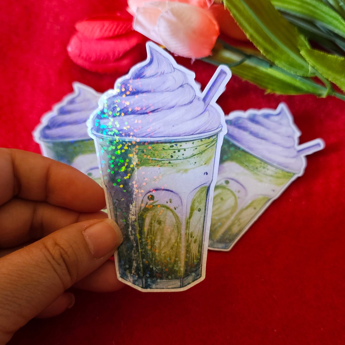 Matcha Frappacino Vinyl Sticker