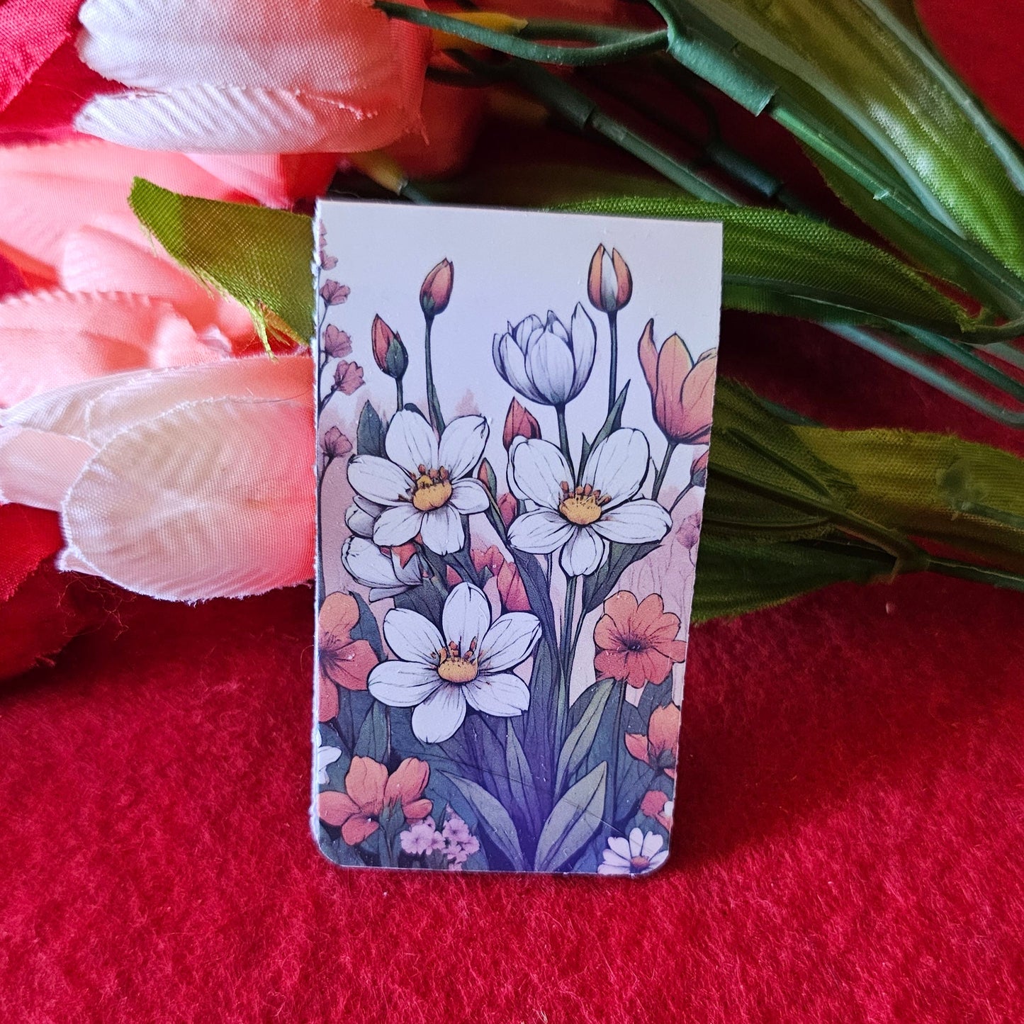 Fall Flowers Magnetic Bookmark