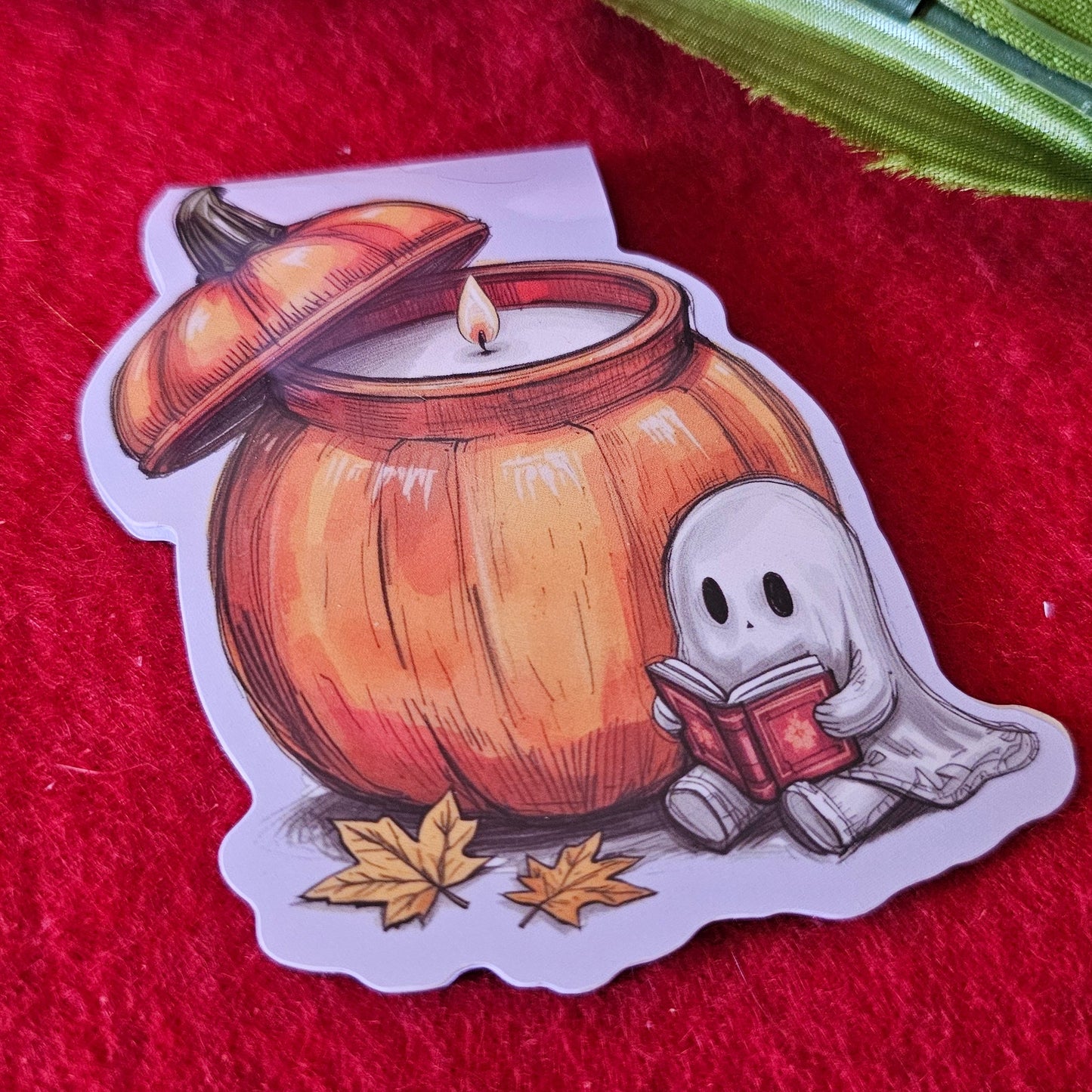 Reading Ghostie Magnetic Bookmark