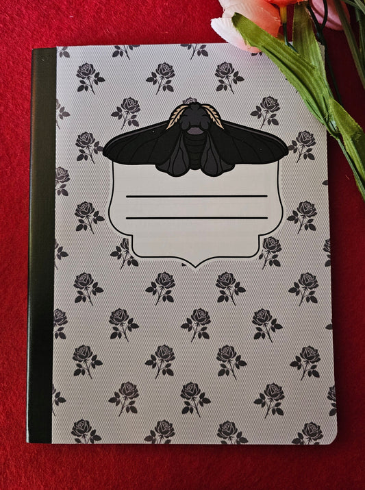 Lace and Moth Composition Notebook