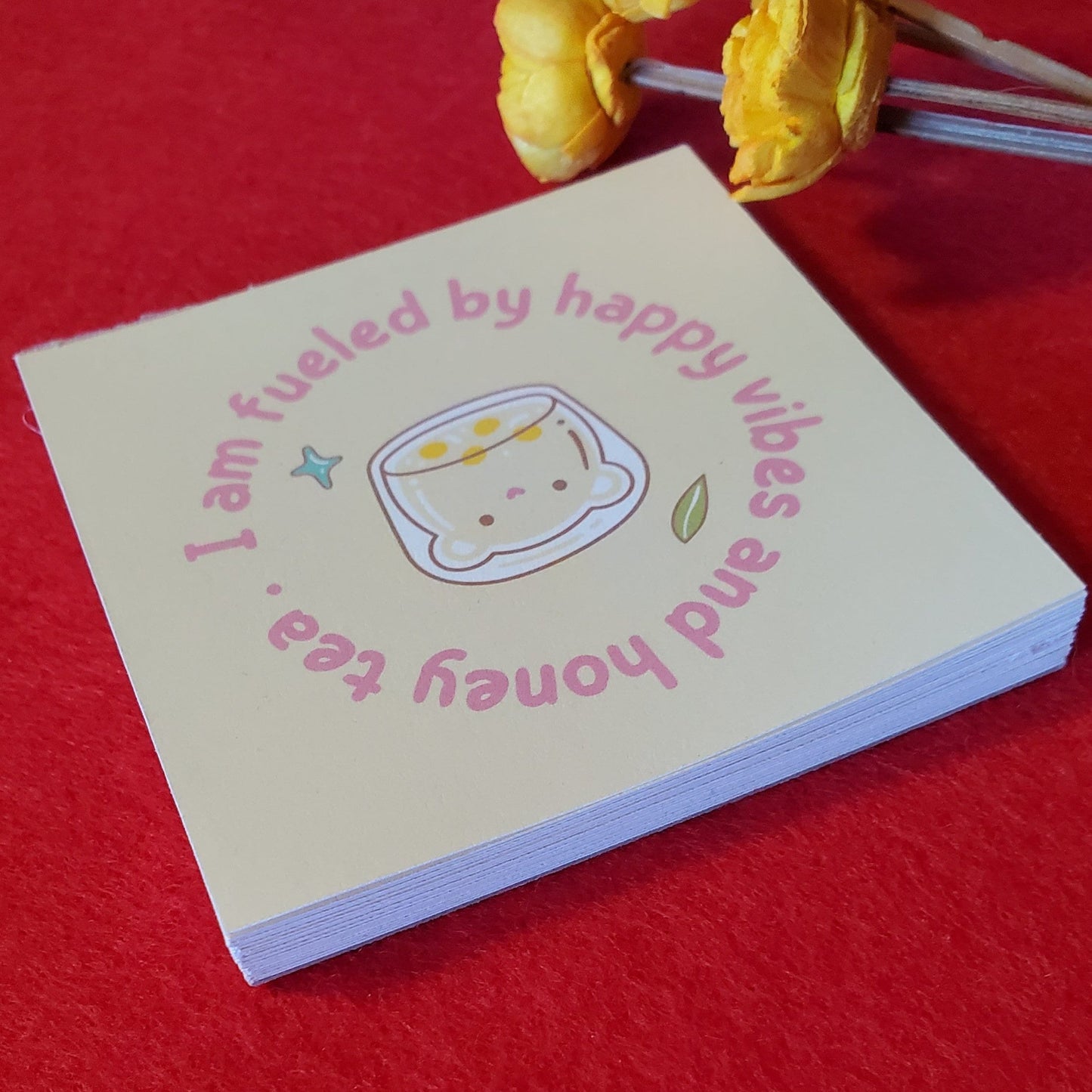 Happy Vibes and Honey Tea Tear-Away Notepad