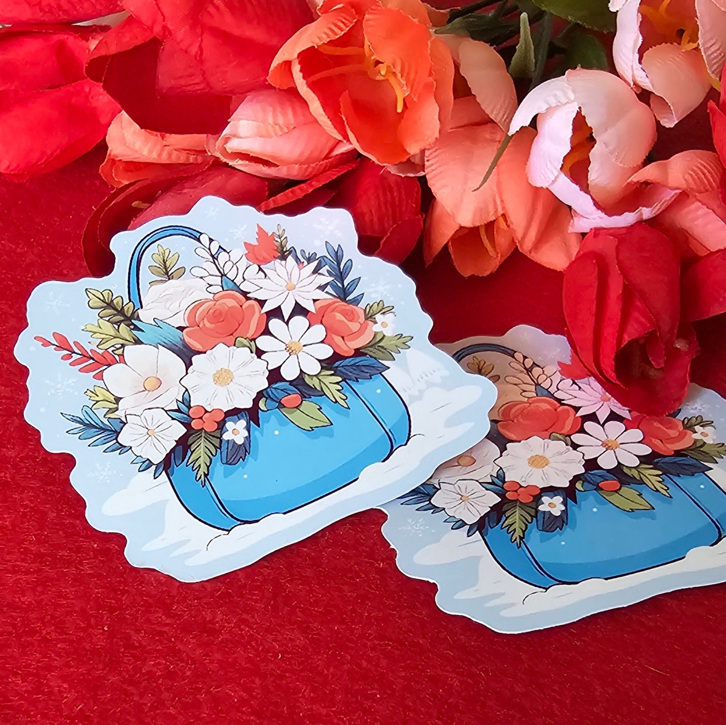 Cute Winter Bouquet Vinyl Sticker