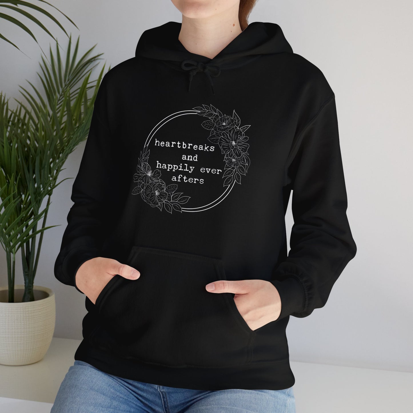 Heartbreaks and HEA Hooded Sweatshirt, Bookish Sweater