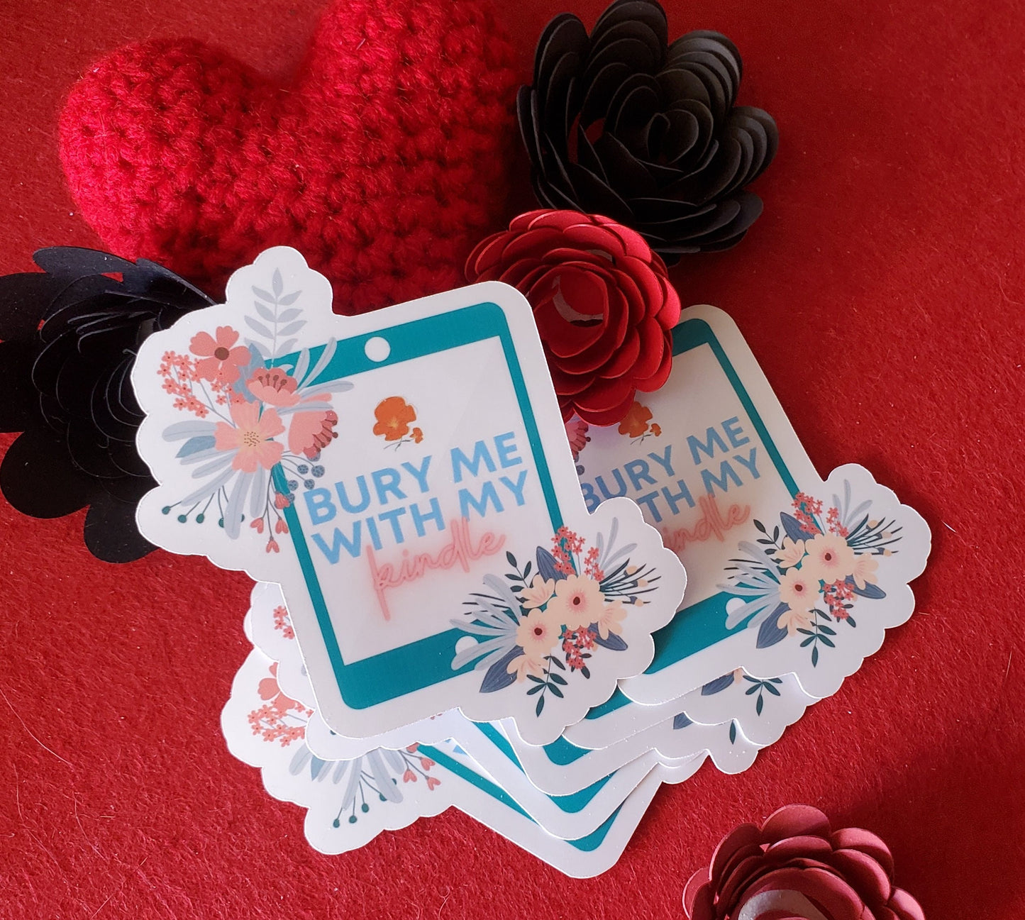 Bury Me With My Kindle Vinyl Sticker