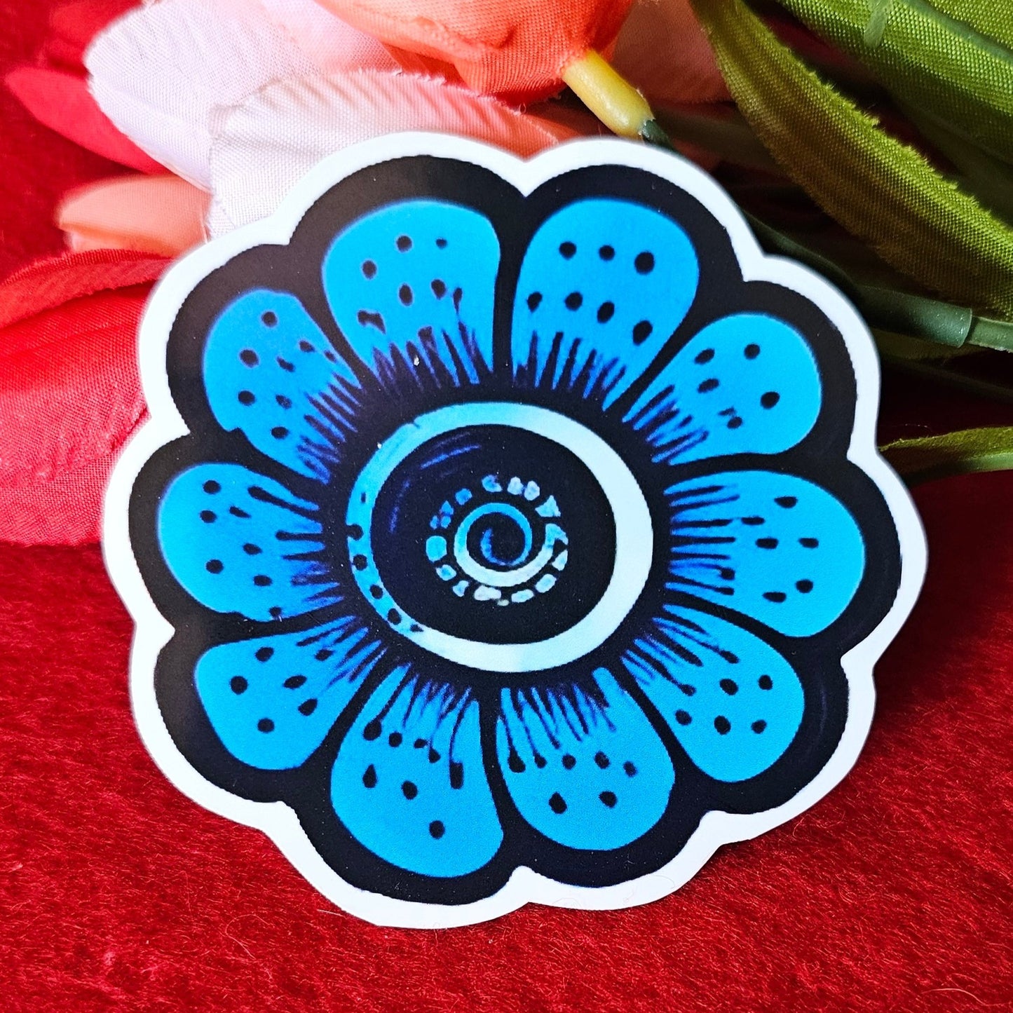 Evil Eye Flower Vinyl Sticker