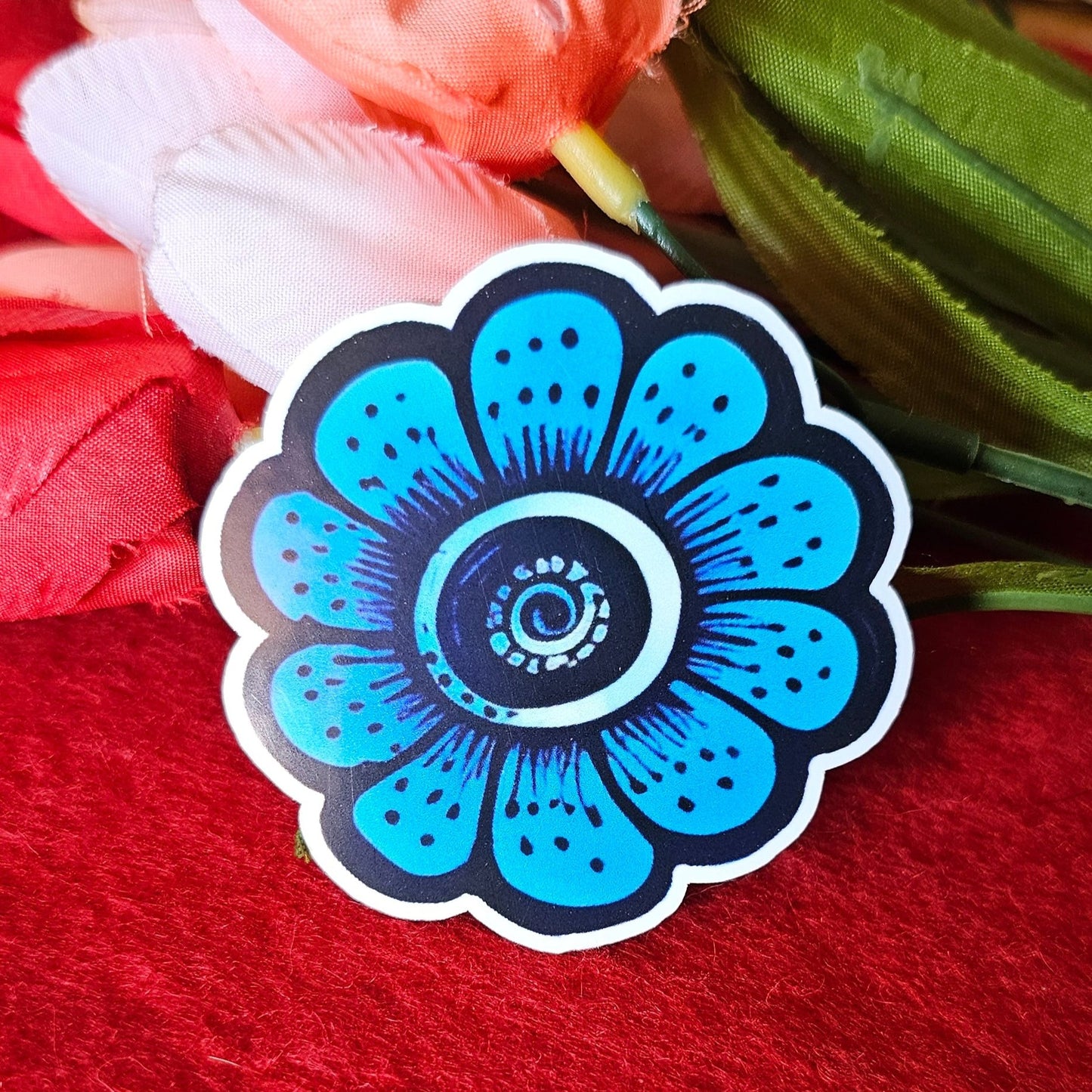 Evil Eye Flower Vinyl Sticker