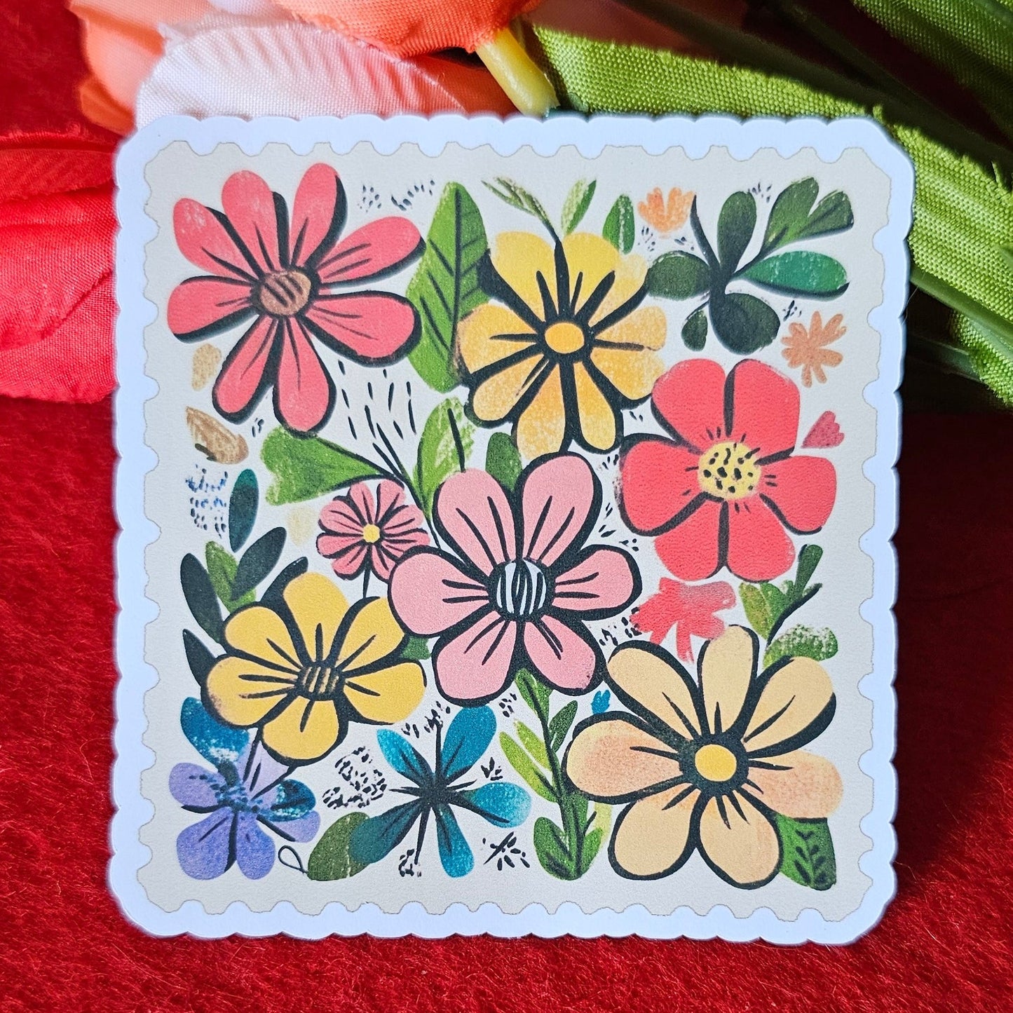 Colorful Daisy Vinyl Sticker