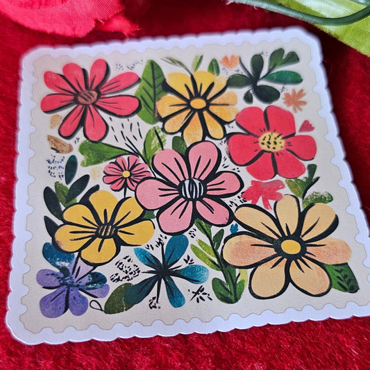 Colorful Daisy Vinyl Sticker