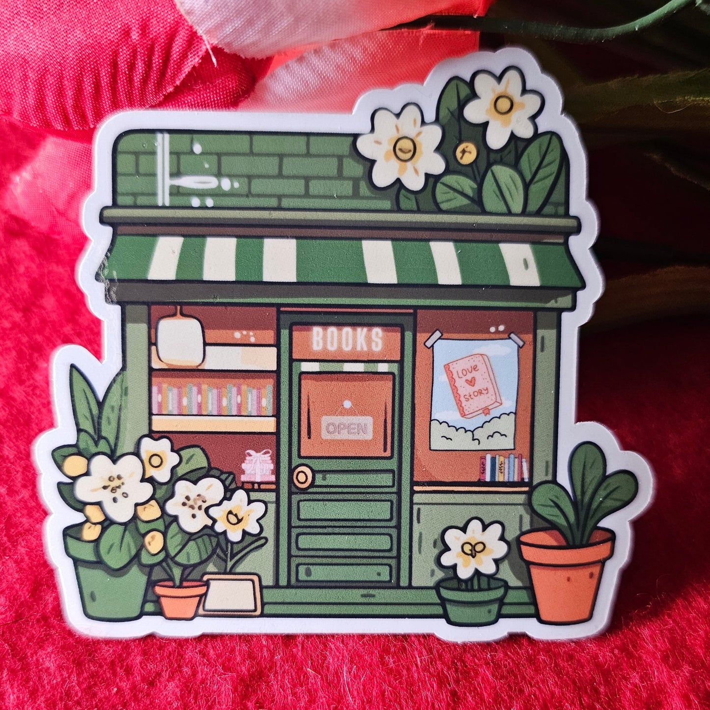 Spring Bookstore Vinyl Sticker