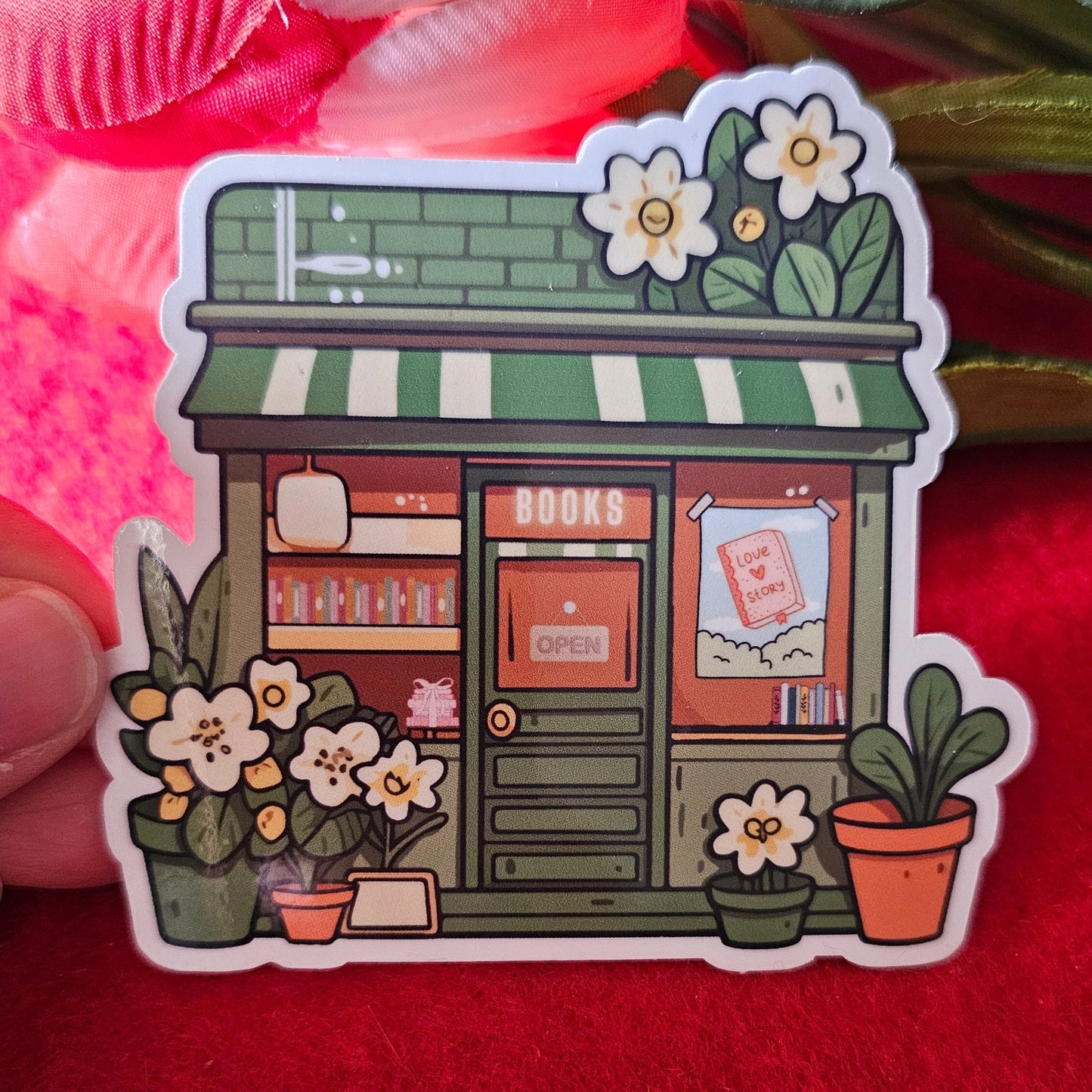 Spring Bookstore Vinyl Sticker