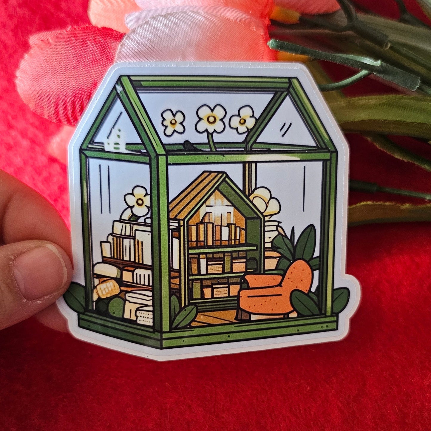 Glass Library Vinyl Sticker