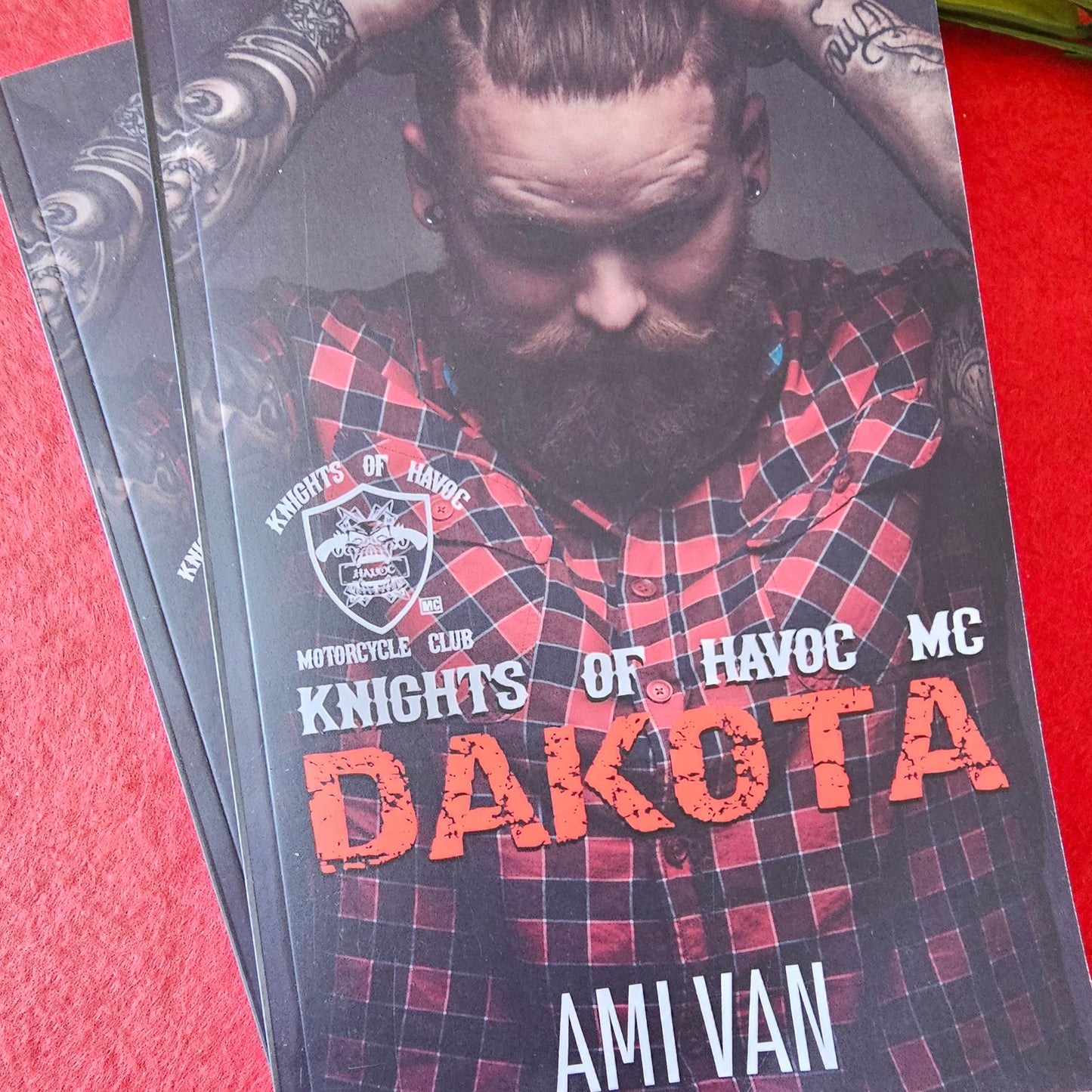 DAKOTA Signed Paperback Copy, Author Ami Van, Book 1, Knights of Havoc MC Series
