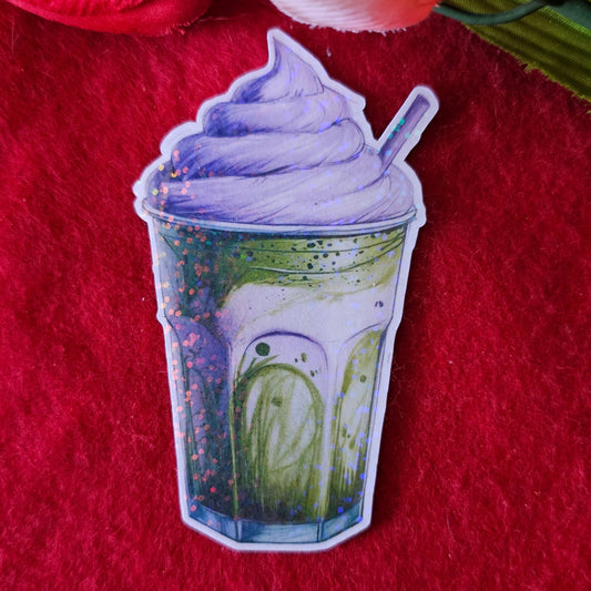 Matcha Frappacino Vinyl Sticker