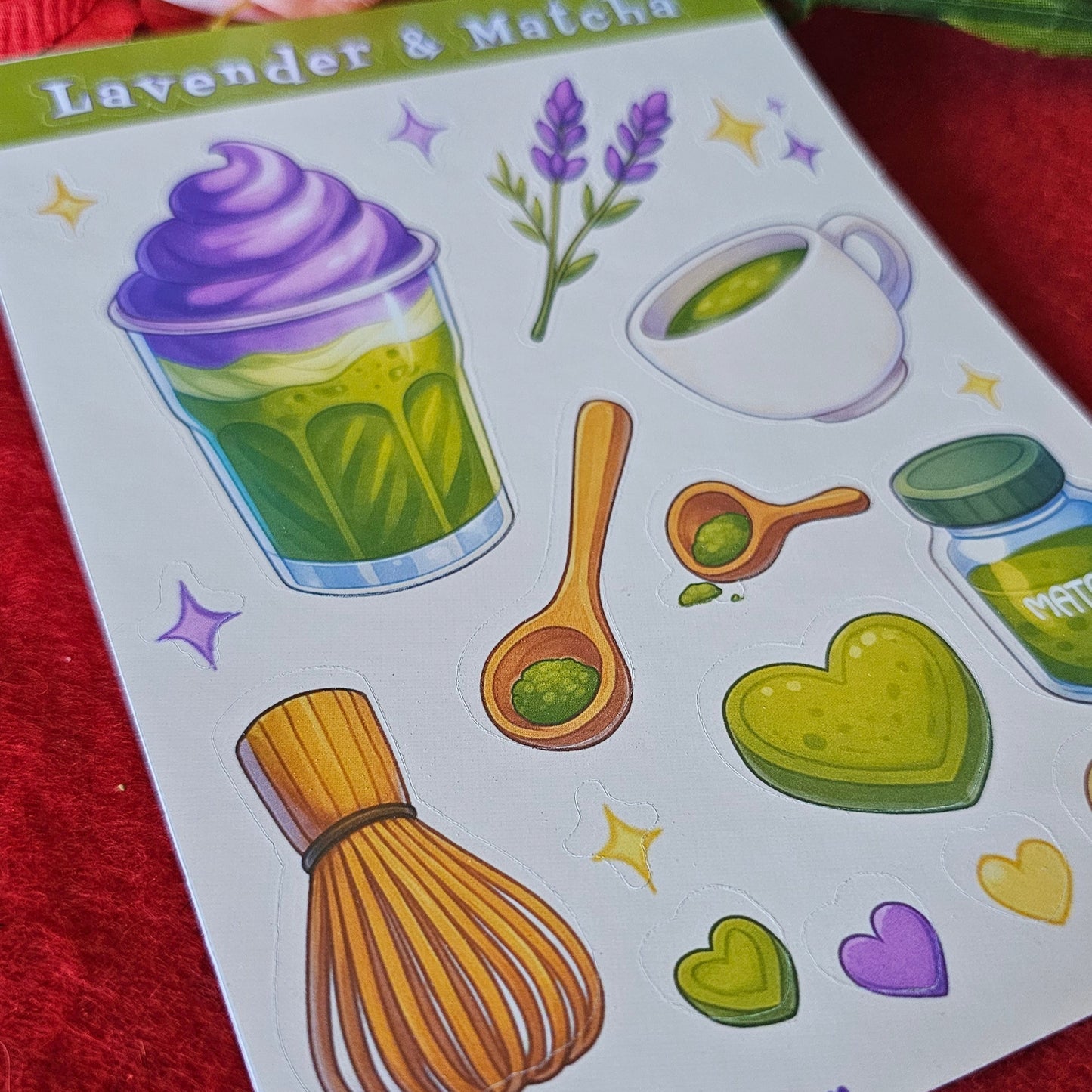 Lavender Matcha Sticker Sheet