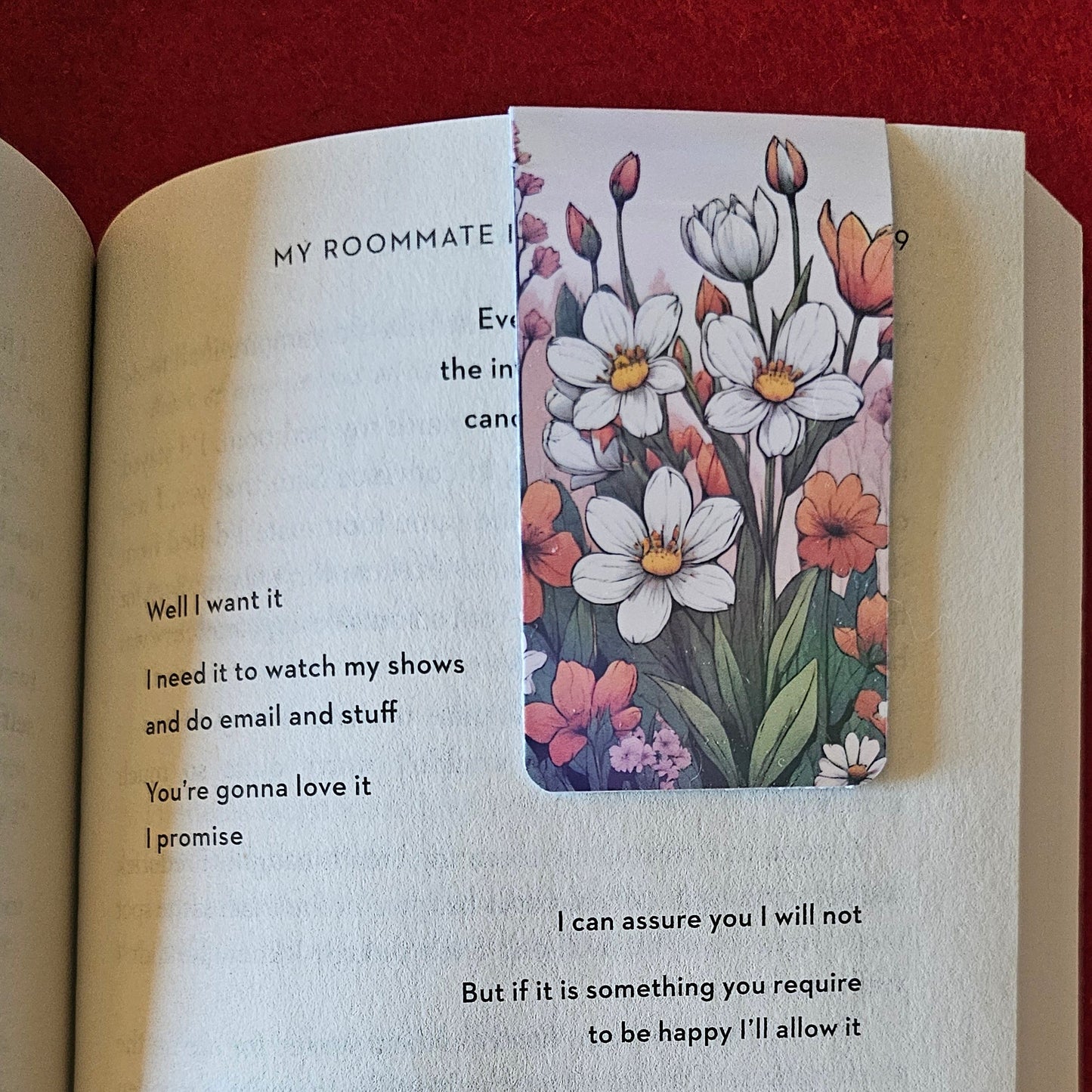 Fall Flowers Magnetic Bookmark
