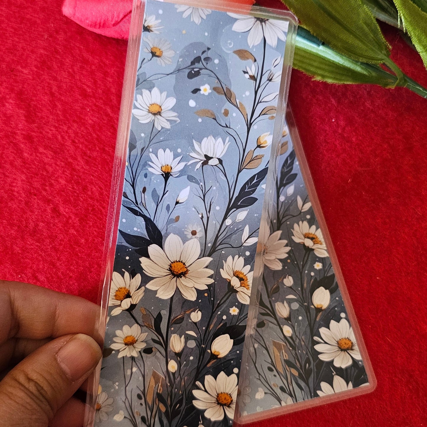 Blue Sky Daisies Laminated Bookmark