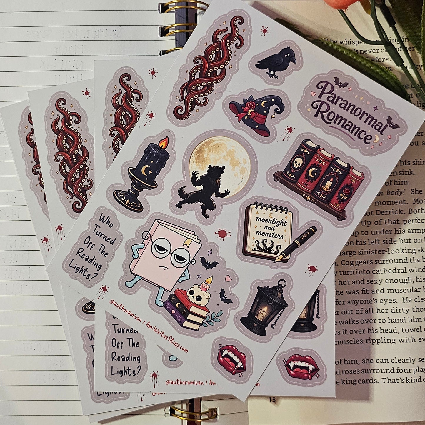 Bookie's Paranormal Romance Sticker Sheet