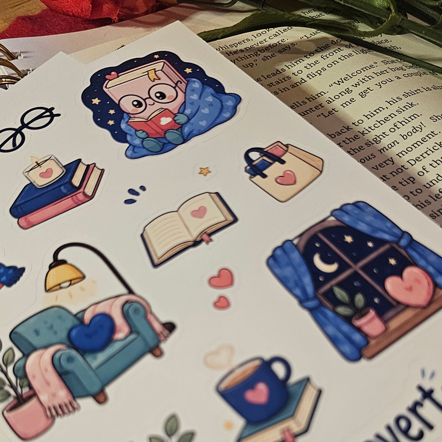 Bookie Booktrovert Sticker Sheet