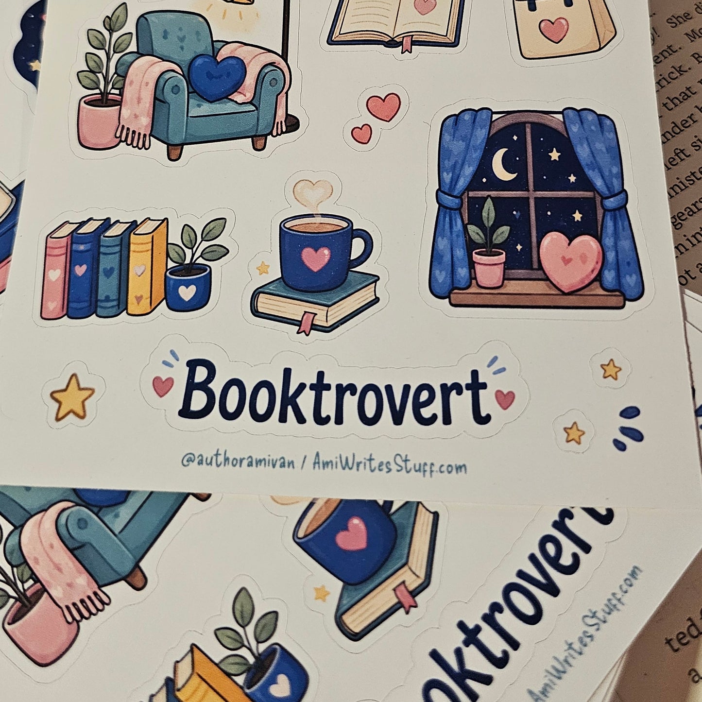 Bookie Booktrovert Sticker Sheet