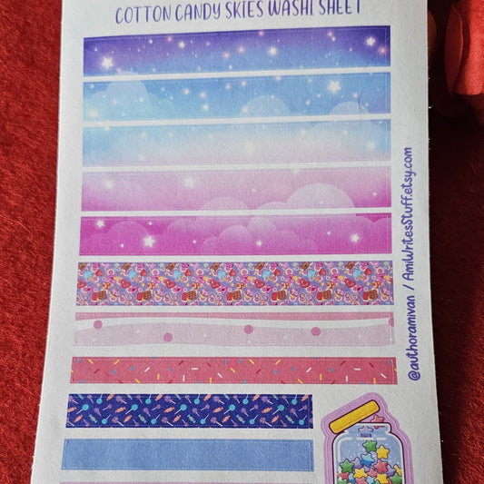 Cotton Candy Skies Washi Sheet