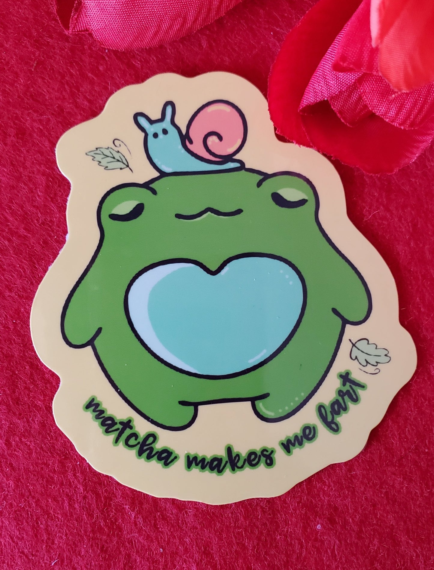 Matcha Makes Me Fart Vinyl Sticker