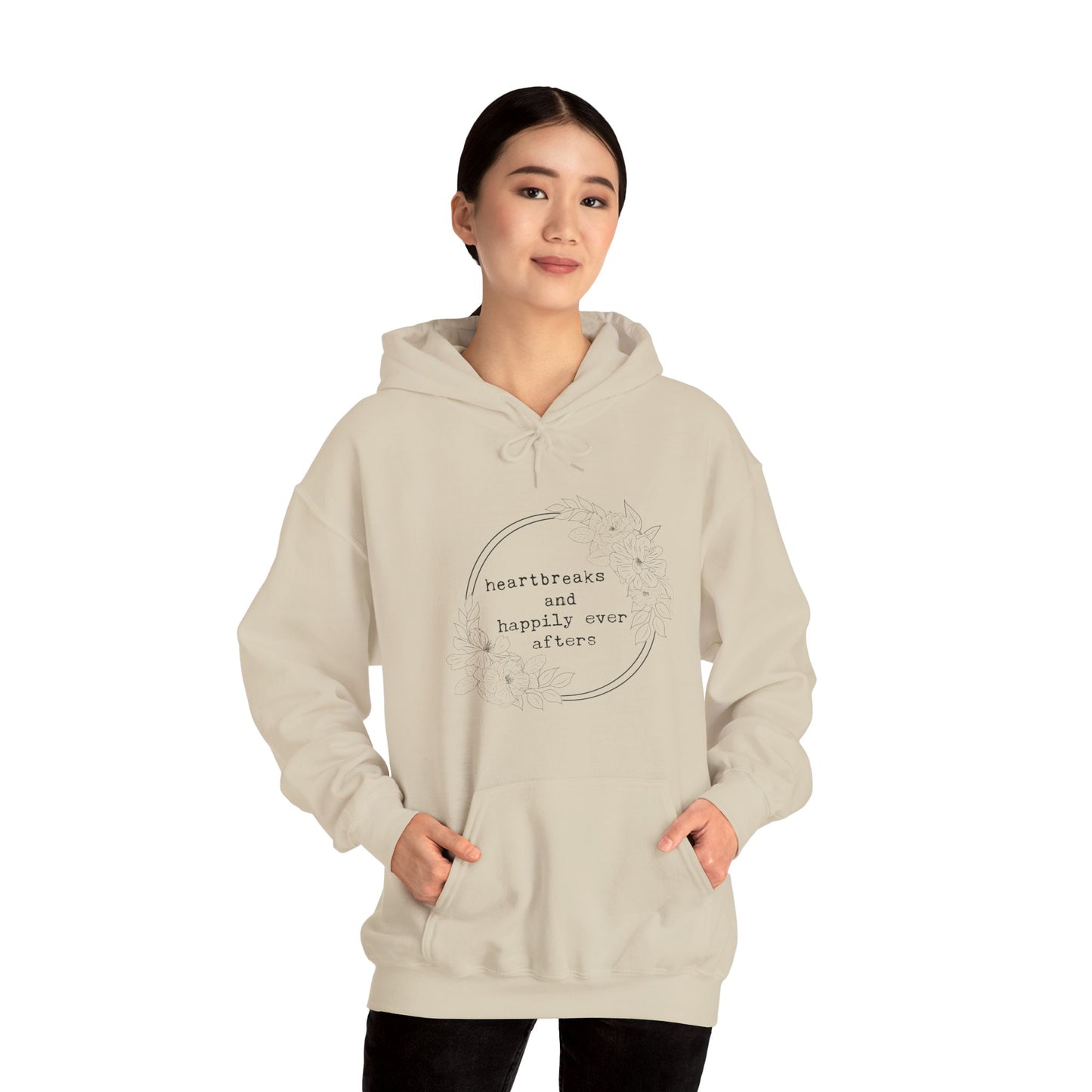 Heartbreaks and HEA Hooded Sweatshirt, Bookish Sweater