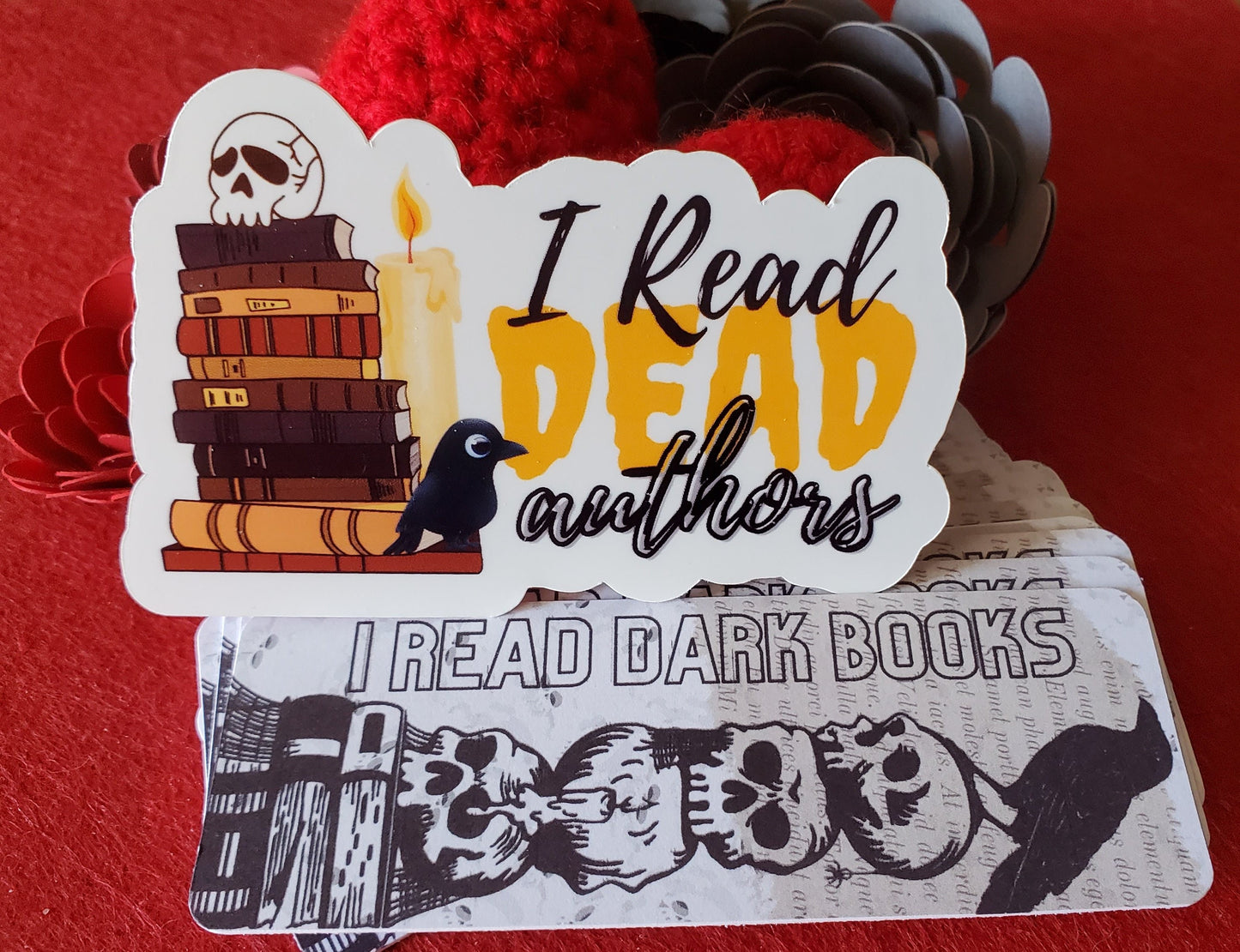 I Read Dead Authors Vinyl Sticker