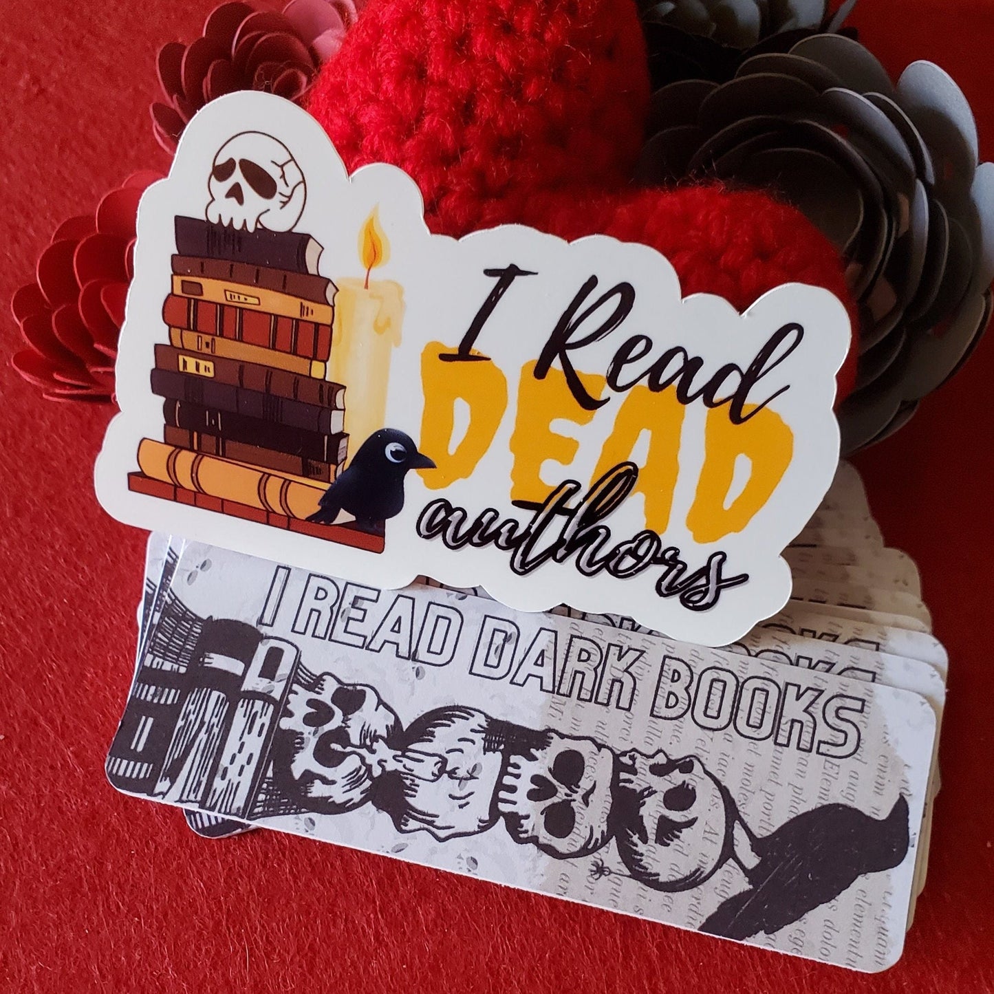 I Read Dead Authors Vinyl Sticker