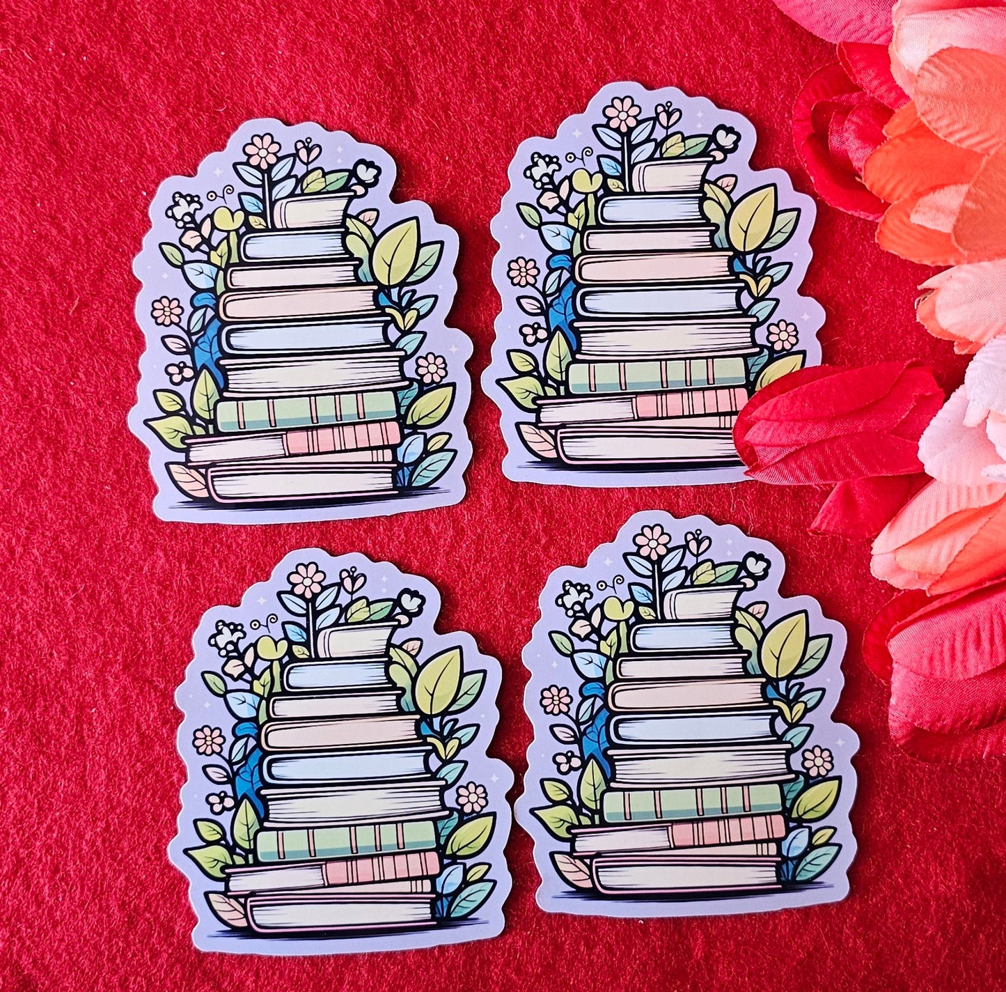 Dusk or Dawn Spring Bookstack Vinyl Sticker