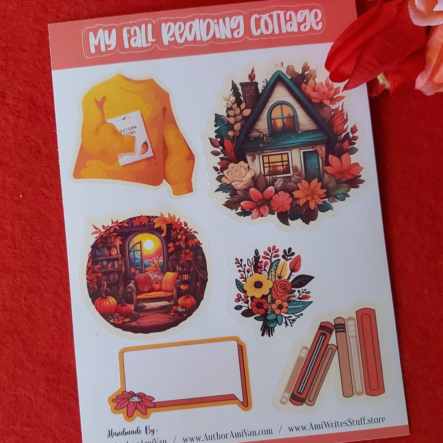 Fall Reading Cottage Sticker Sheet