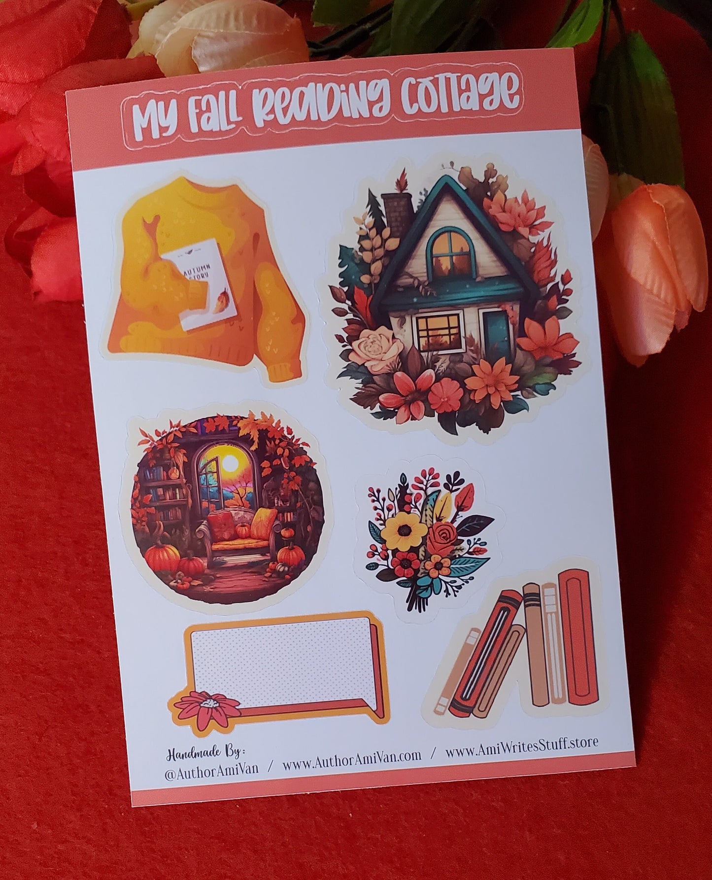 Fall Reading Cottage Sticker Sheet