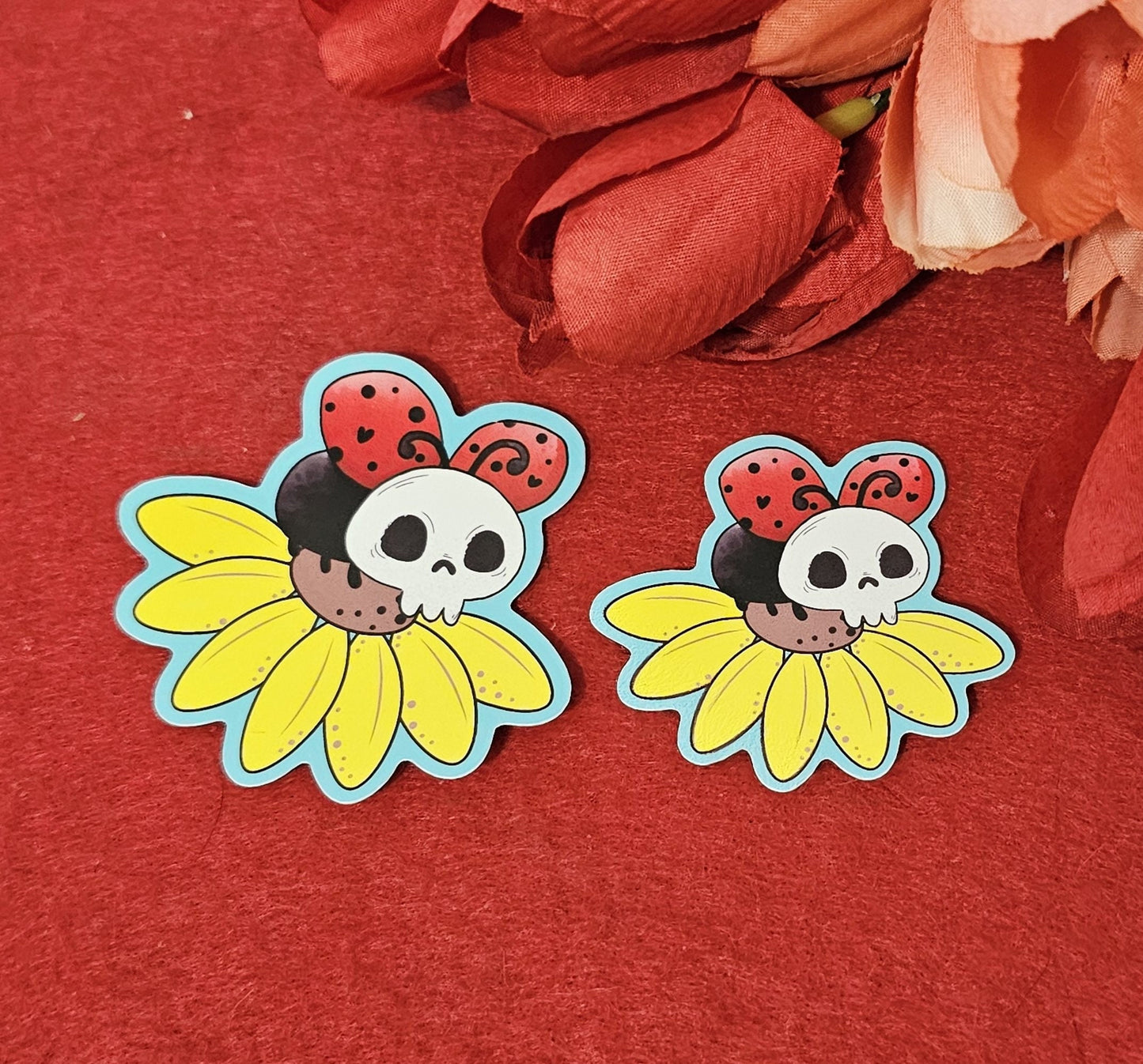 Killer Lady Bug Vinyl Sticker, Mini Murder Lady Vinyl Sticker