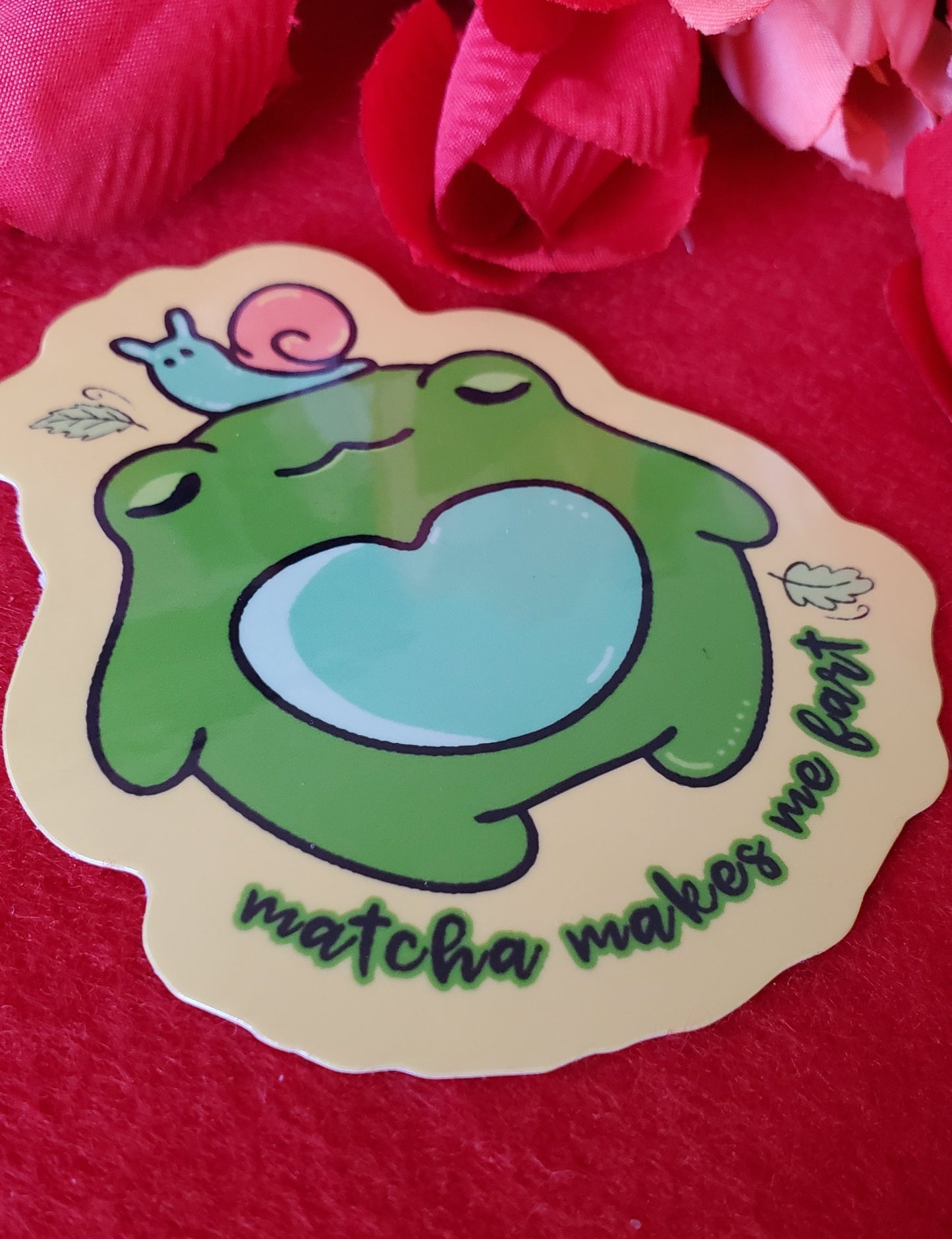 Matcha Makes Me Fart Vinyl Sticker