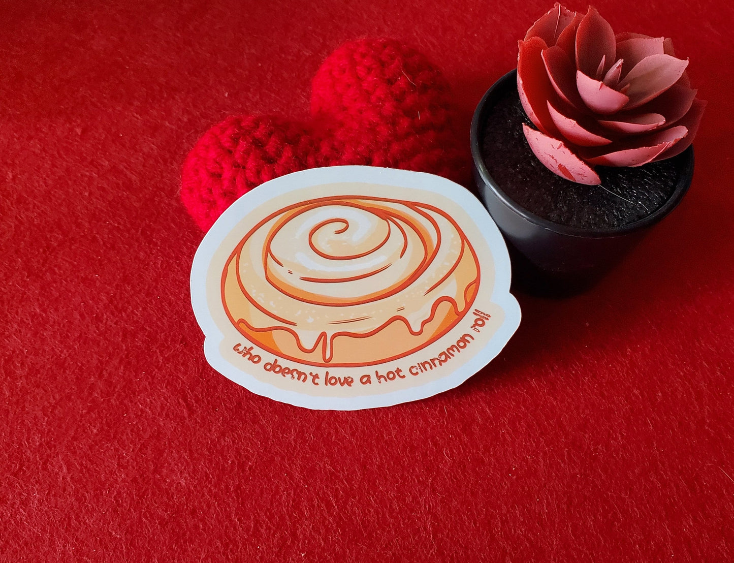 Hot Cinnamon Roll Vinyl Sticker