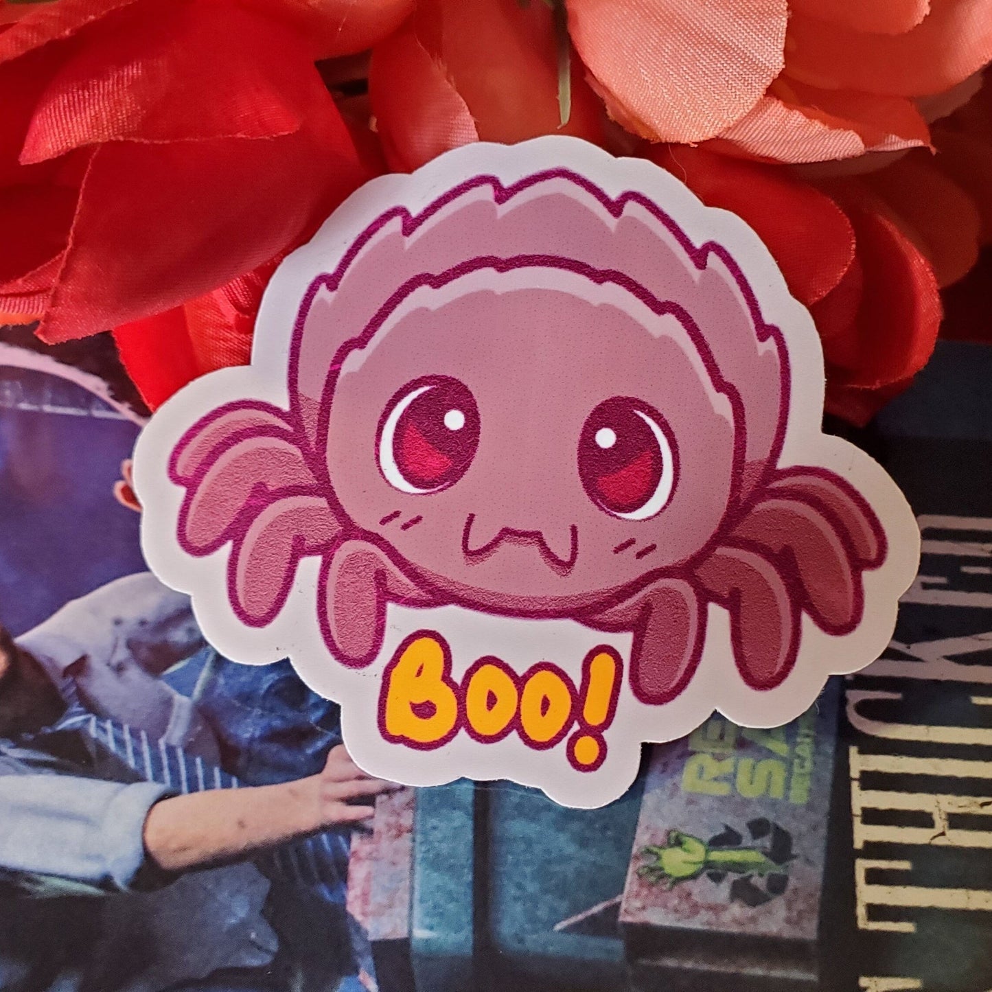 Boo Spider Vinyl Sticker