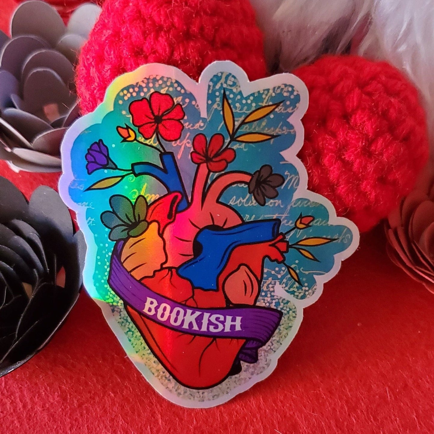 Bookish Heart Vinyl Sticker