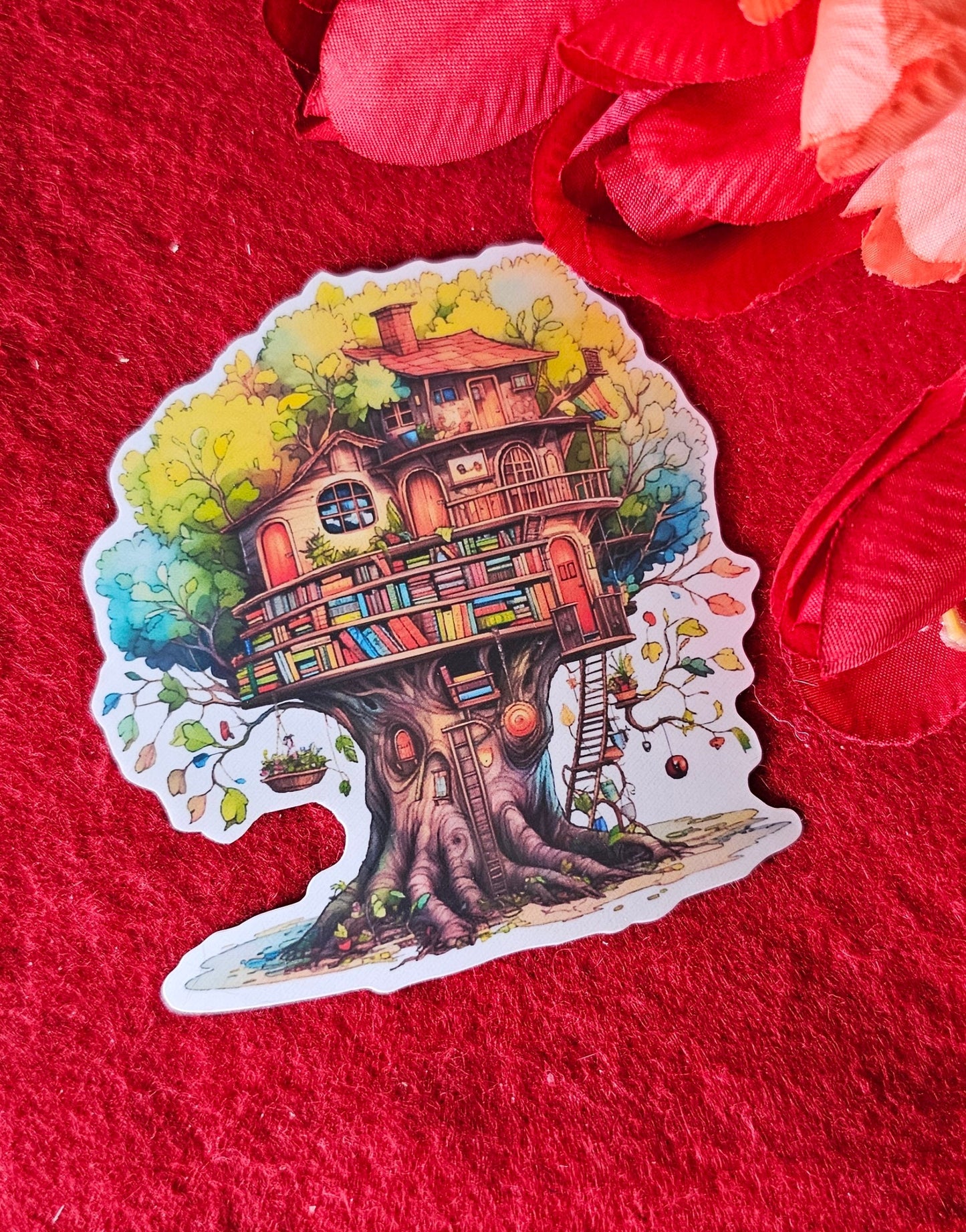 Treehouse Library Vinyl Sticker