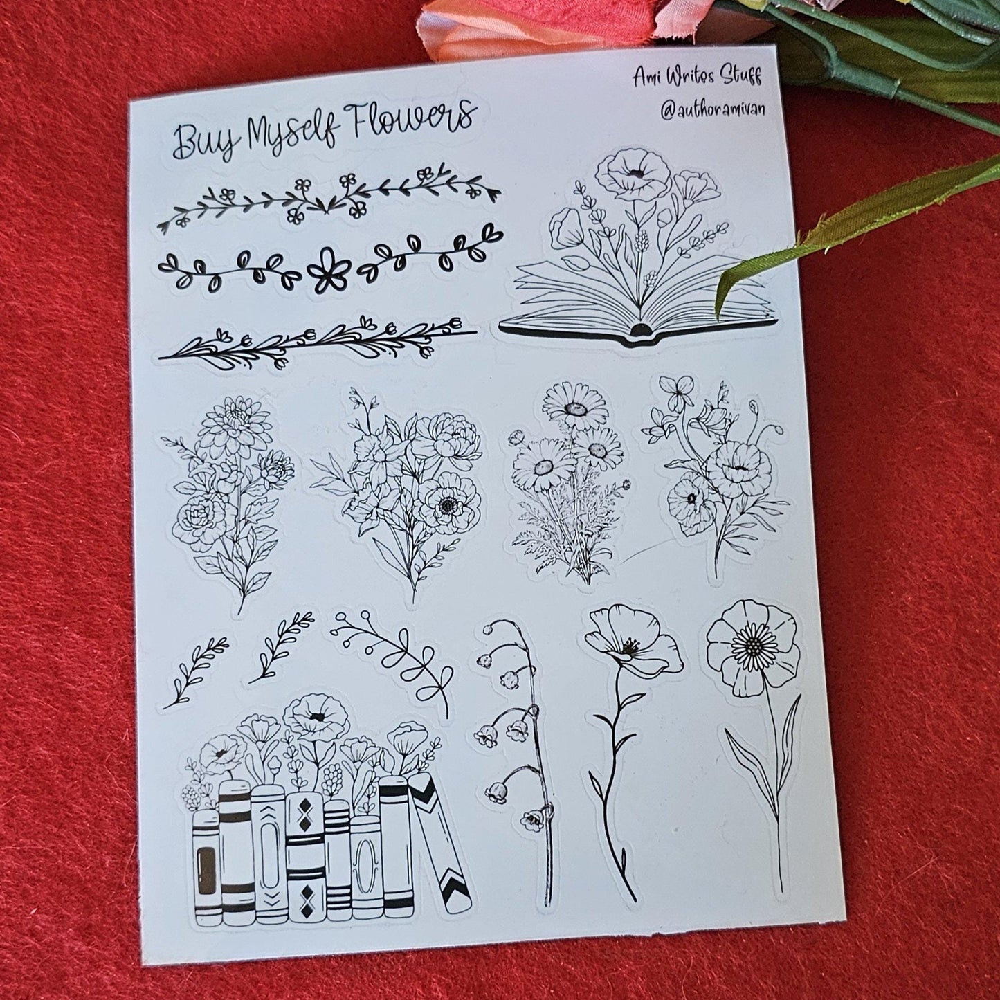 Buy Myself Flowers Planner Sticker Sheet