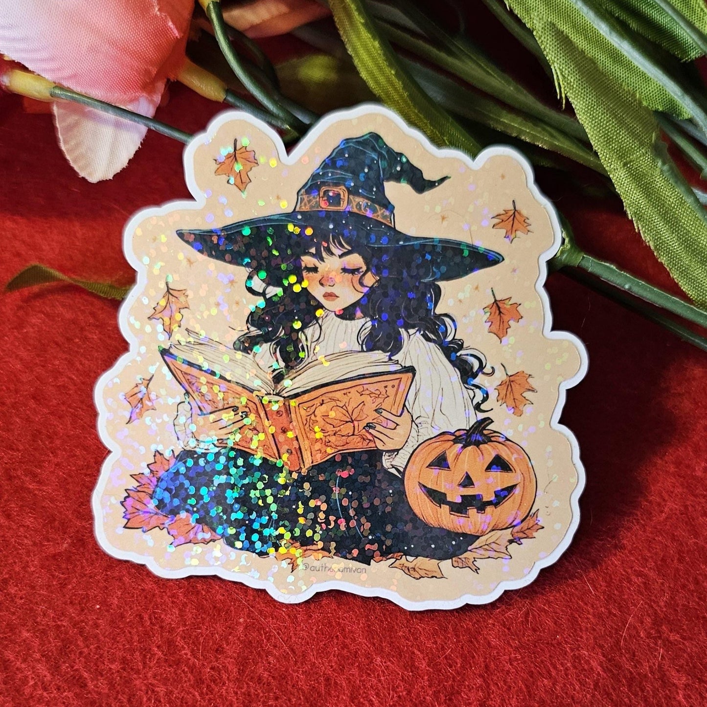 Reading Witch Vinyl Sticker