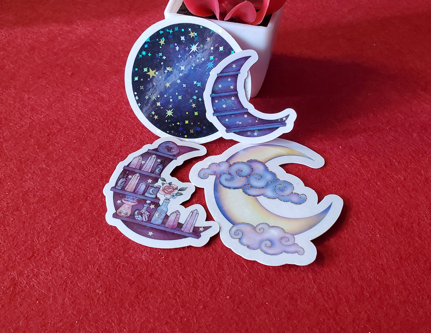 Moonlight Starry Holographic Vinyl Sticker Pack