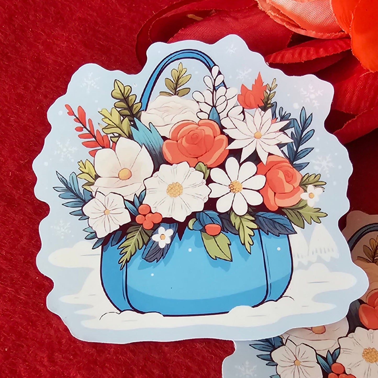 Cute Winter Bouquet Vinyl Sticker